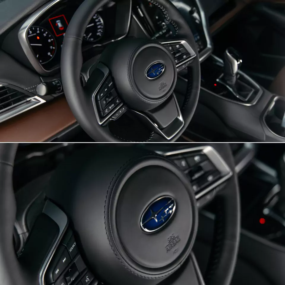 Доработали Subaru Outback: удалили старую шумоизоляцию и выполнили новую, построили акустическую систему, перетянули потолок в алькантару с окрасом пластика, перешили руль в кожу